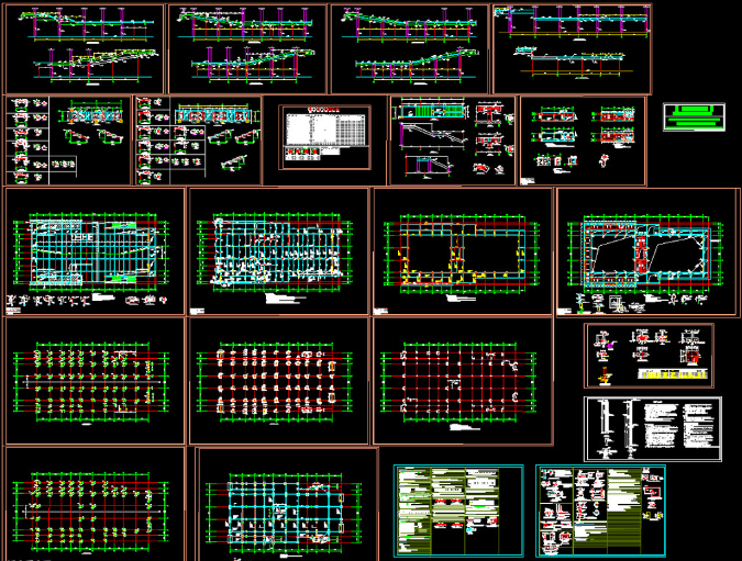 阜新钢结构报告厅图纸