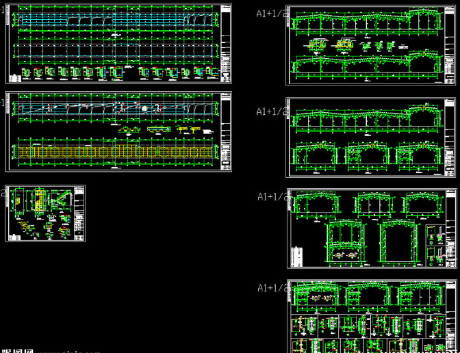 阜新钢结构厂房图纸